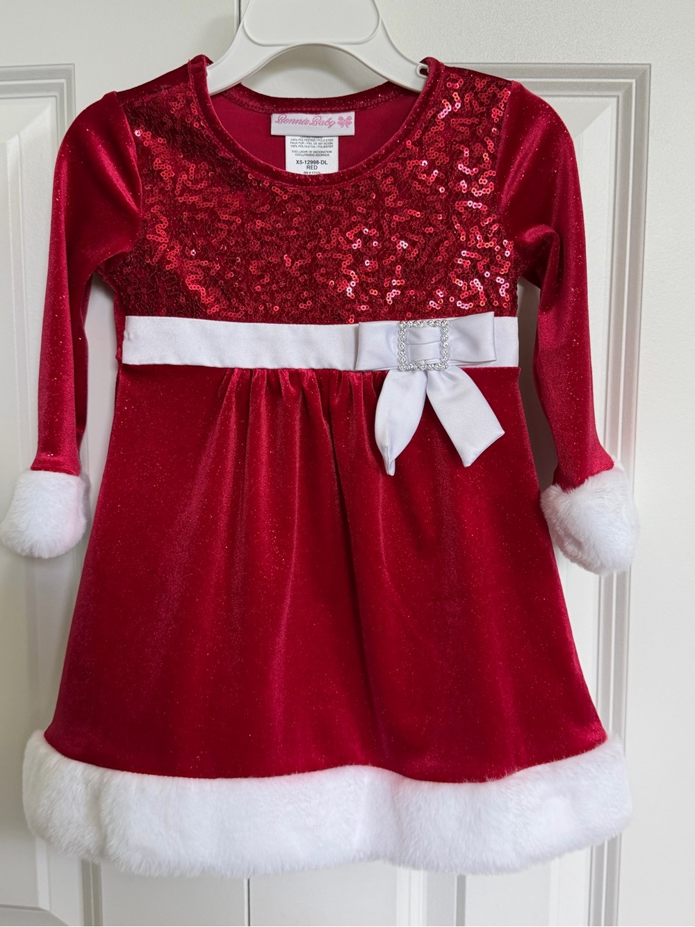 Bonnie Jean Red Holiday Dress 18m